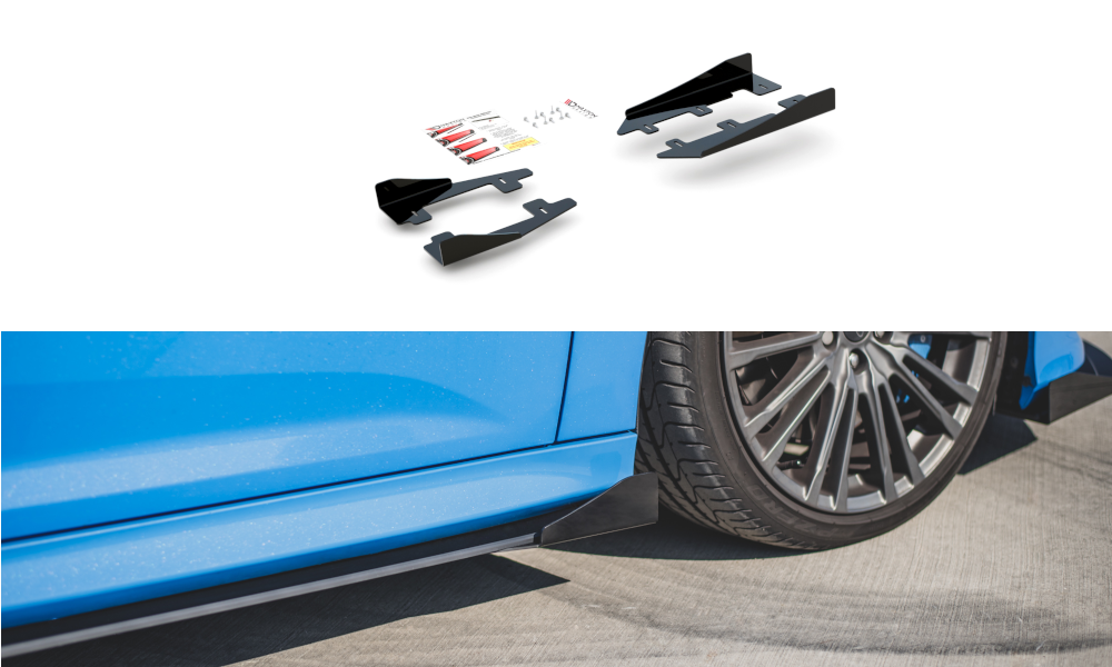 Maxton Design Seitenschweller Flaps passend für Ford Focus RS Mk3 schwarz Hochglanz