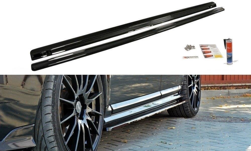 Maxton Design Street+ Seitenschweller Leisten passend für Volvo V50F R-Design schwarz Hochglanz