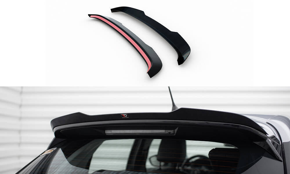 Maxton Design Spoiler CAP passend für Opel Corsa F ( Mk6) schwarz Hochglanz