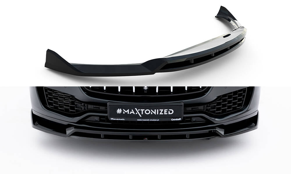 Maxton Design Street+ Spoilerlippe Front Ansatz passend für Maserati Levante GT Mk1 Facelift schwarz Hochglanz