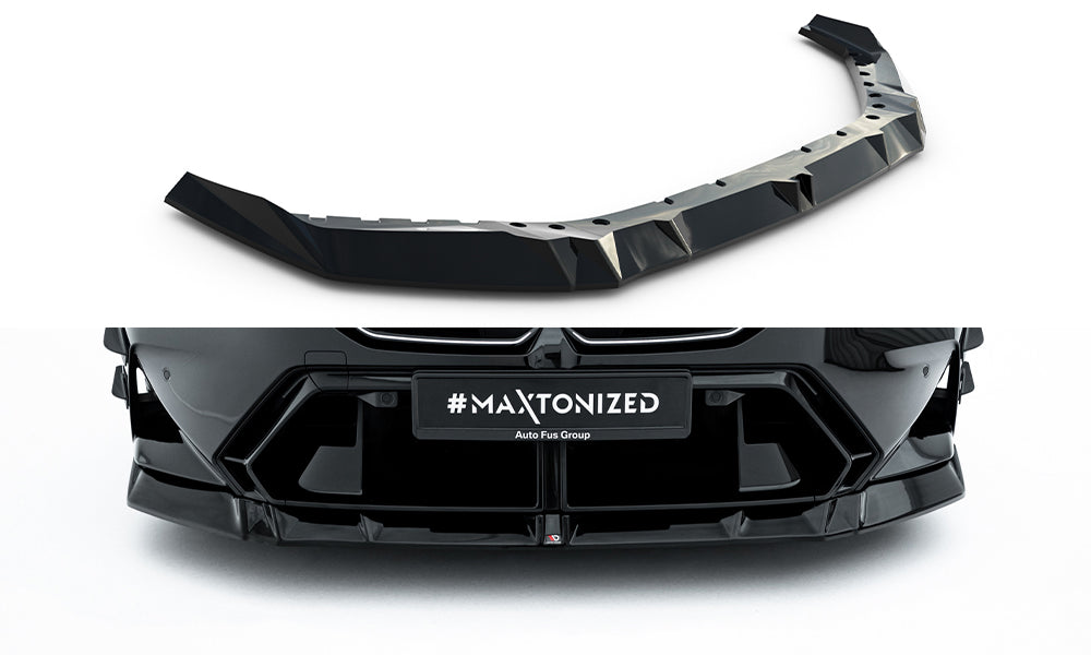 Maxton Design Street+ Spoilerlippe Front Ansatz V.1 passend für BMW M5 Limousine / Touring G90 schwarz Hochglanz