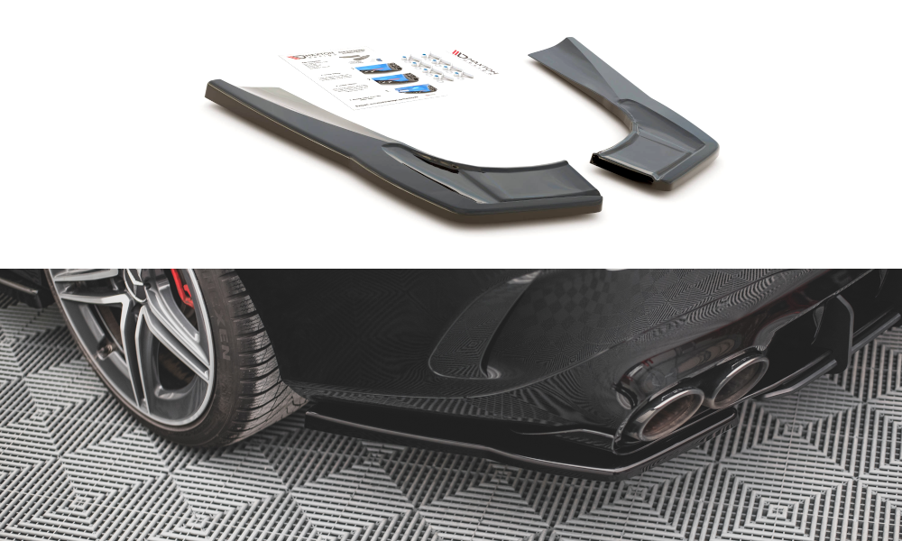 Maxton Design Heck Ansatz Flaps Diffusor passend für Mercedes-AMG CLA 35 Aero / 45 Aero C118 schwarz Hochglanz