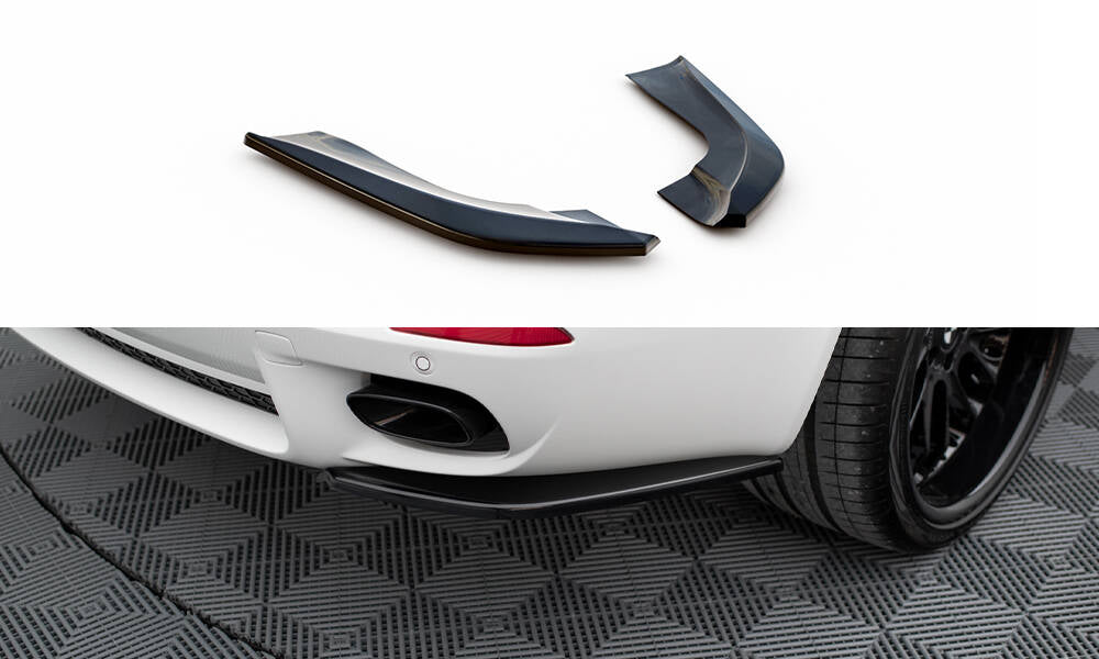Maxton Design Heck Ansatz Flaps Diffusor passend für BMW X5 E70 Facelift M Paket schwarz Hochglanz