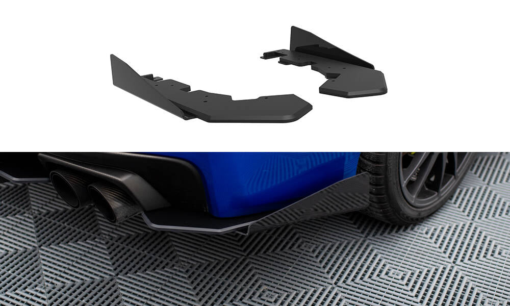 Maxton Design Street Pro Heck Ansatz Flaps Diffusor + Flaps passend für Subaru WRX STI Mk1 schwarz Hochglanz