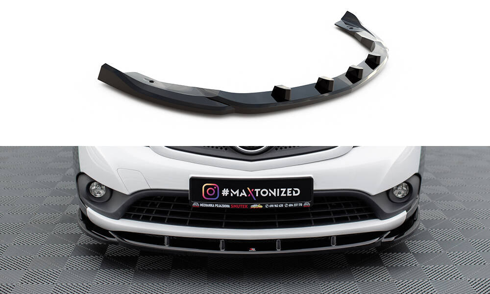 Maxton Design Street+ Spoilerlippe Front Ansatz passend für Mercedes-Benz Citan W415 schwarz Hochglanz