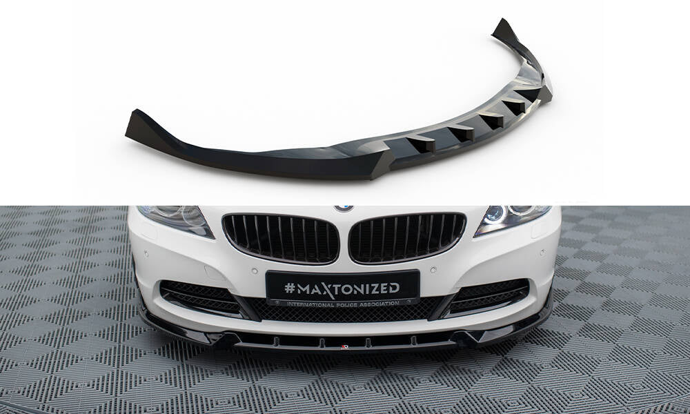 Maxton Design Street+ Spoilerlippe Front Ansatz V.2 passend für BMW Z4 E89 schwarz Hochglanz