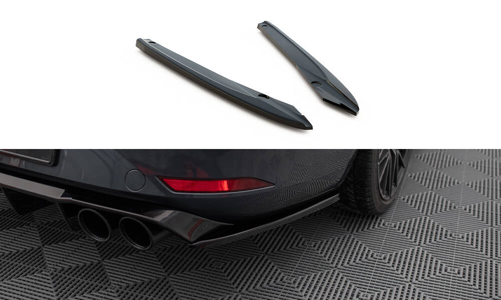 Maxton Design Heck Ansatz Flaps Diffusor V.2 passend für Seat Leon ST FR Mk4 schwarz Hochglanz