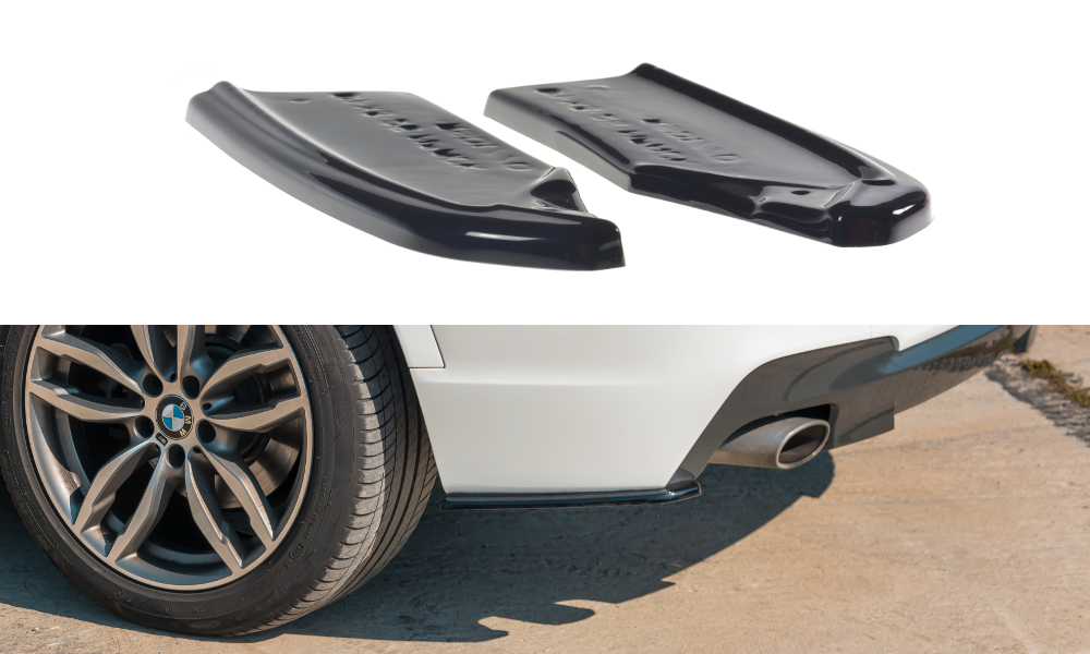 Maxton Design Heck Ansatz Flaps Diffusor für BMW X3 F25 M-Paket Facelift schwarz matt