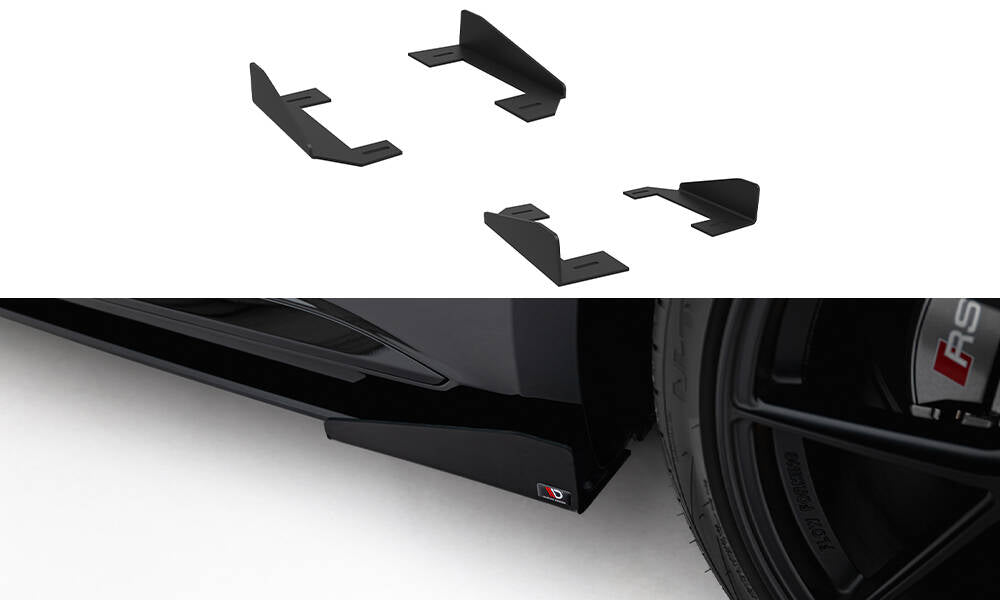 Maxton Design Seitenschweller Flaps passend für Audi RS5 Sportback F5 schwarz Hochglanz