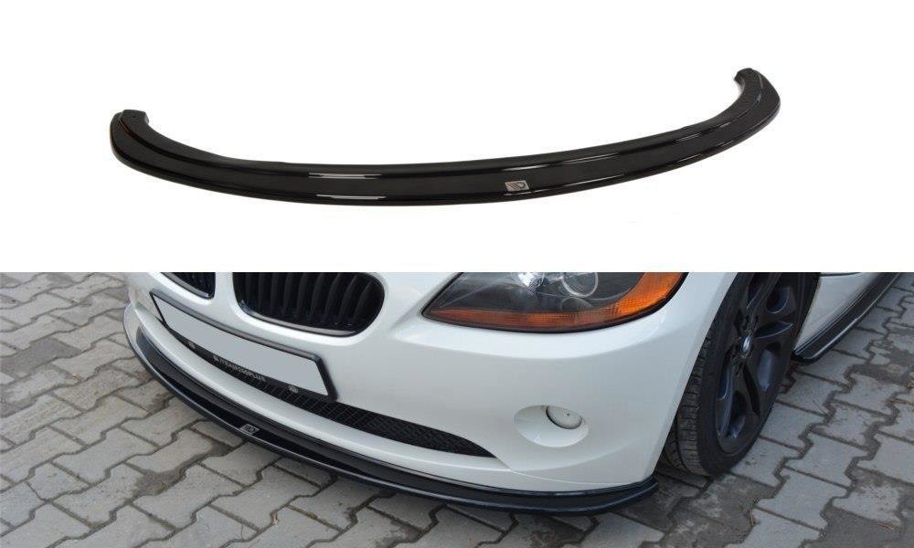 Maxton Design Street+ Spoilerlippe Front Ansatz passend für v.2 BMW Z4 E85 vor Facelift schwarz Hochglanz