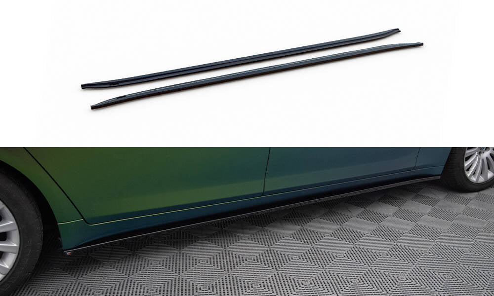 Maxton Design Street+ Seitenschweller Leisten passend für BMW 7 Long F02 schwarz Hochglanz