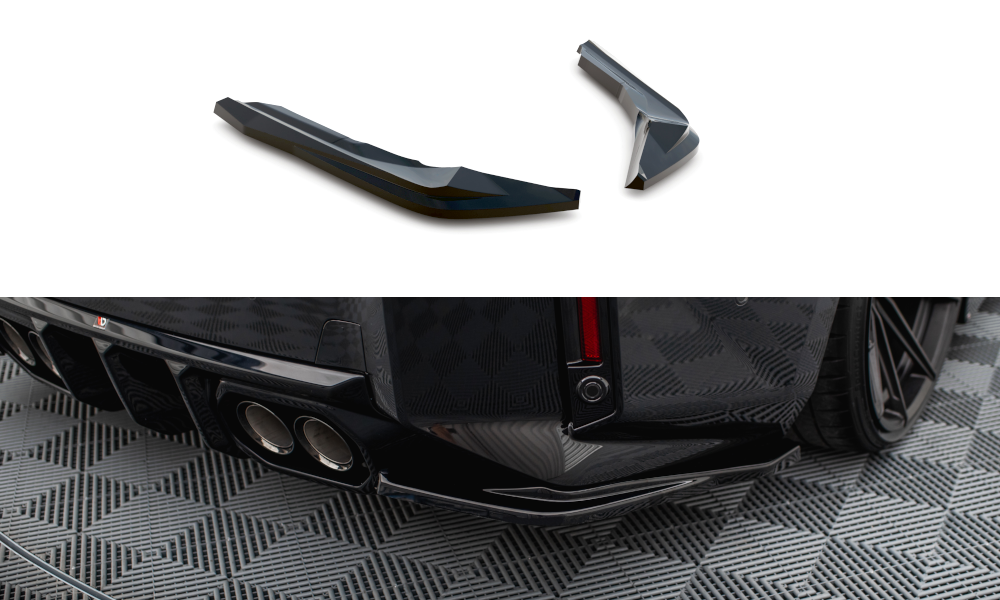 Maxton Design Heck Ansatz Flaps Diffusor V.5 passend für BMW M2 G87 (Für heckansatz v.2) BMW M2 G87 schwarz Hochglanz