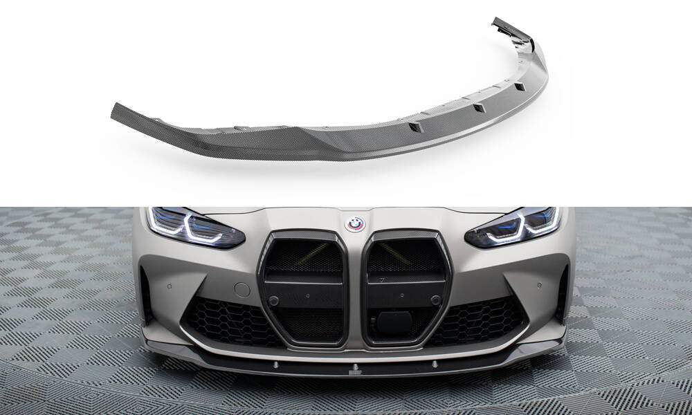 Maxton Design Prepreg Carbon Fiber Street+ Spoilerlippe Front Ansatz V.3 passend für BMW M4 G82 / M3 G80