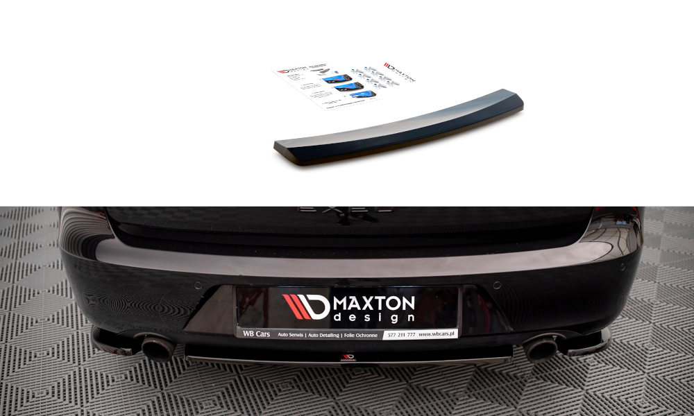 Maxton Design Heckansatz Seat Exeo schwarz Hochglanz für Seat Exeo Limousine