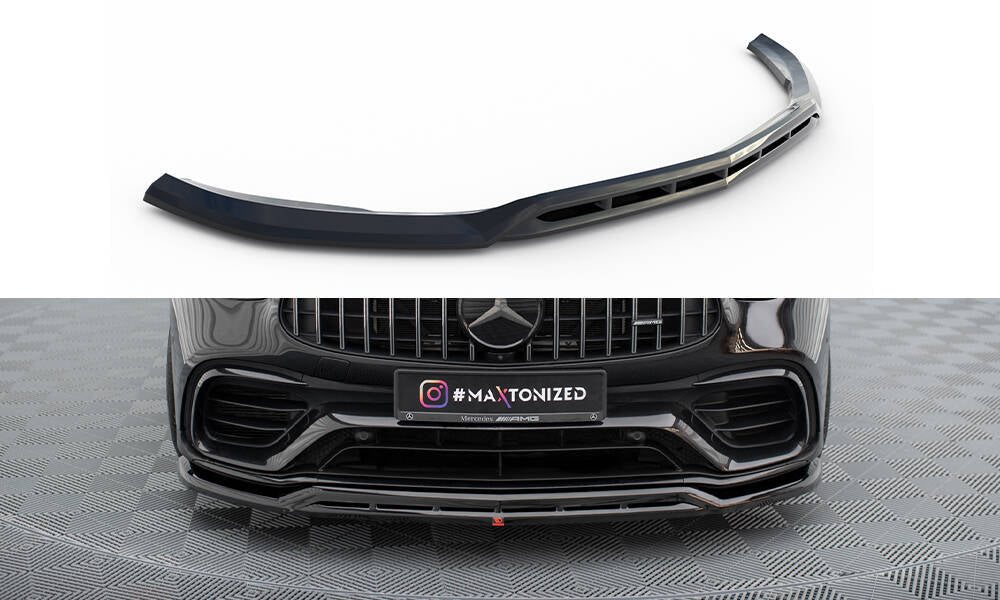 Maxton Design Street+ Spoilerlippe Front Ansatz passend für Mercedes-AMG GLC 63 SUV / Coupe X253 / C253 schwarz Hochglanz