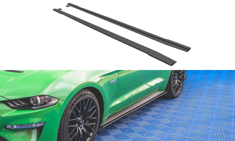 Maxton Design Street Pro Street+ Seitenschweller Leisten passend für V.1 passend für Ford Mustang GT Mk6 Facelift