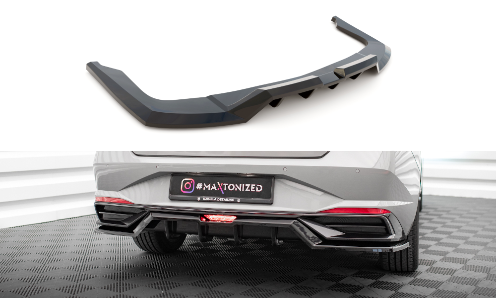Maxton Design Street+ Mittlerer Diffusor RACE passend für Hyundai Elantra Mk7 schwarz Hochglanz