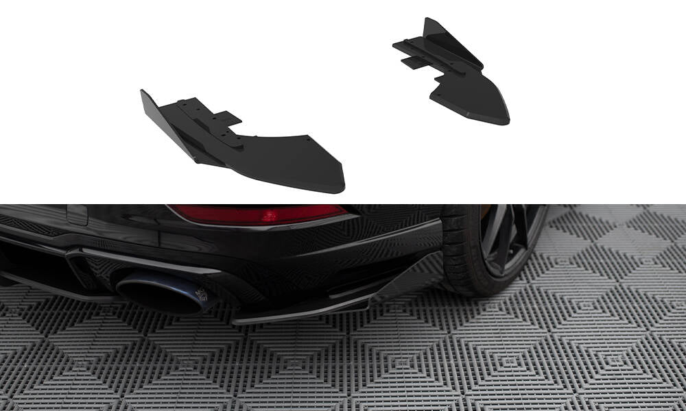 Maxton Design Street Pro Heck Ansatz Flaps Diffusor + Flaps passend für Audi RS3 Limousine 8V Facelift schwarz Hochglanz