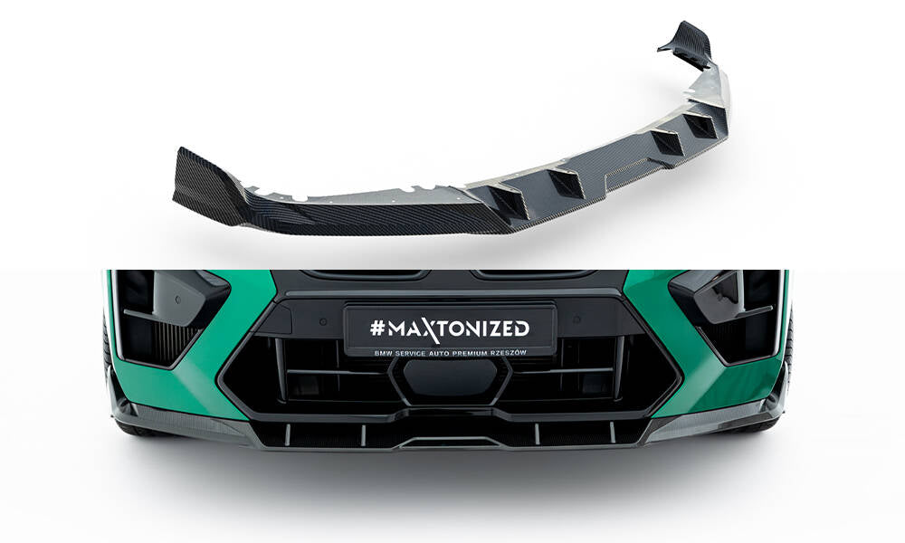 Maxton Design Prepreg Carbon Fiber Street+ Spoilerlippe Front Ansatz passend für BMW X5 M F95 Facelift