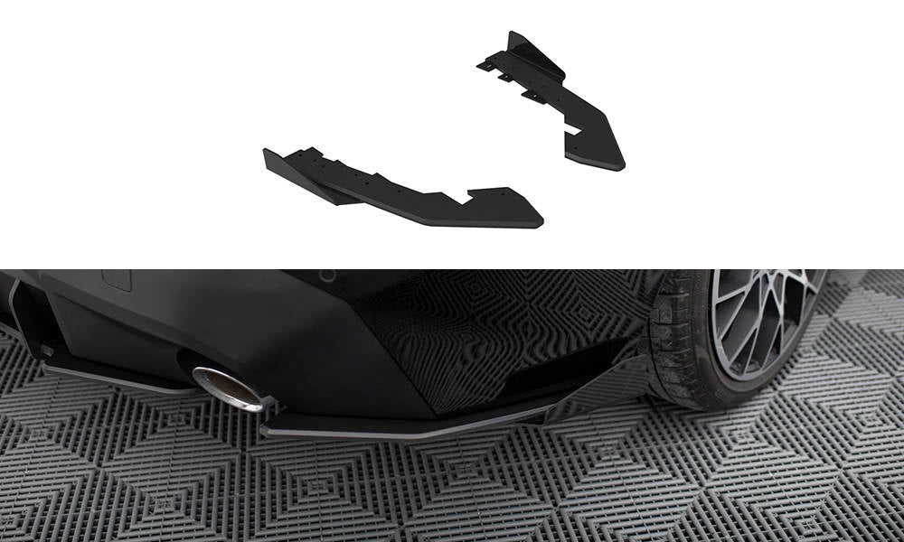 Maxton Design Street Pro Heck Ansatz Flaps Diffusor + Flaps passend für BMW 2 Coupe G42 schwarz Hochglanz