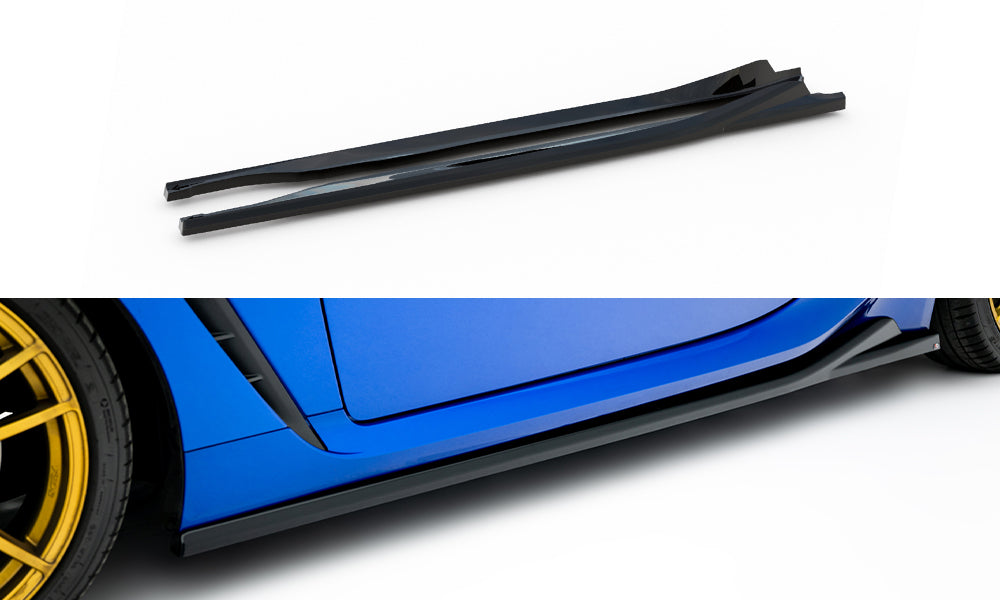 Maxton Design Street+ Seitenschweller Leisten passend für V.1 passend für Subaru BRZ Mk2 schwarz Hochglanz