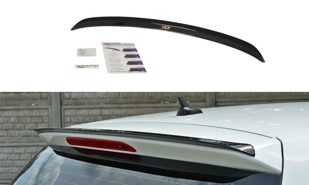 Maxton Design Spoiler CAP passend für VW Golf Mk7 Standard schwarz Hochglanz