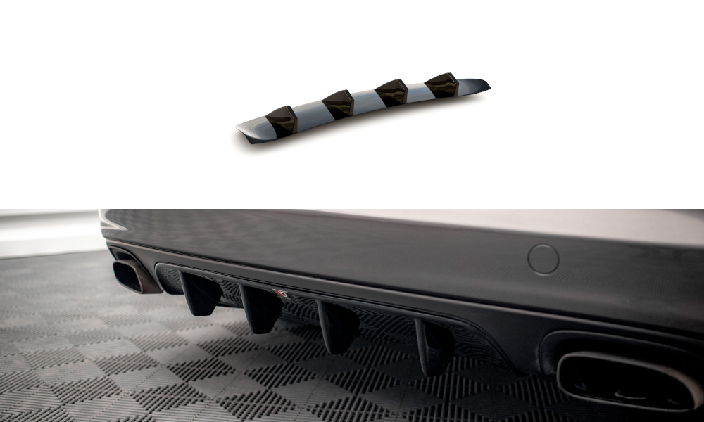 Maxton Design Diffusor Heck Ansatz passend für Porsche Panamera / Panamera Diesel 970 schwarz Hochglanz