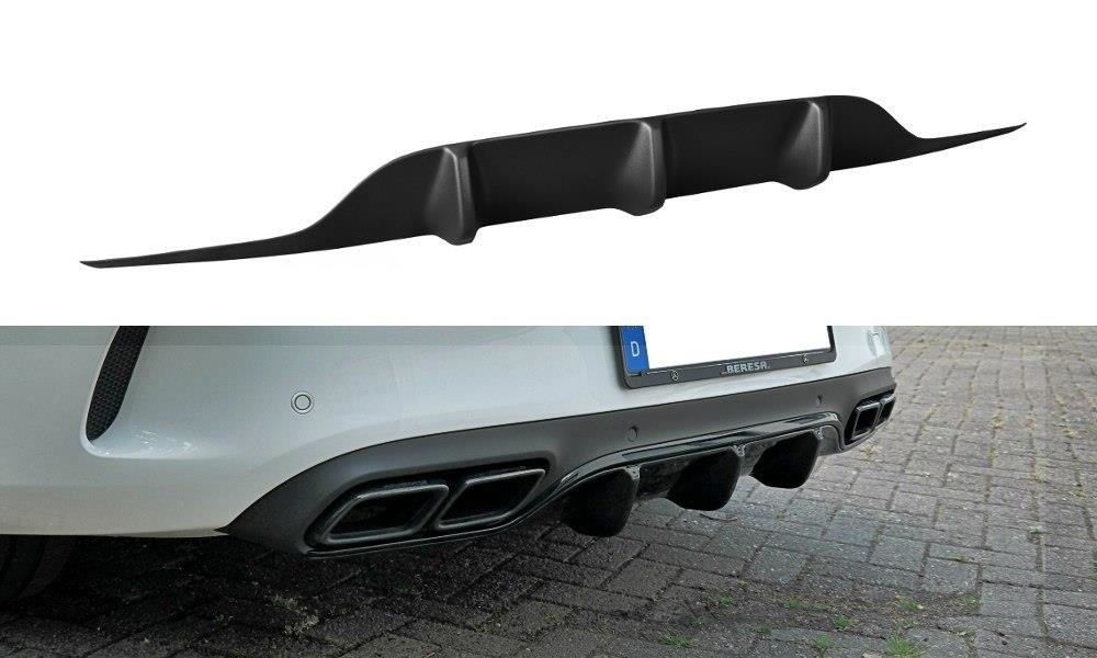 Maxton Design Diffusor Heck Ansatz passend für Mercedes-AMG C63 Coupe C205 schwarz Hochglanz
