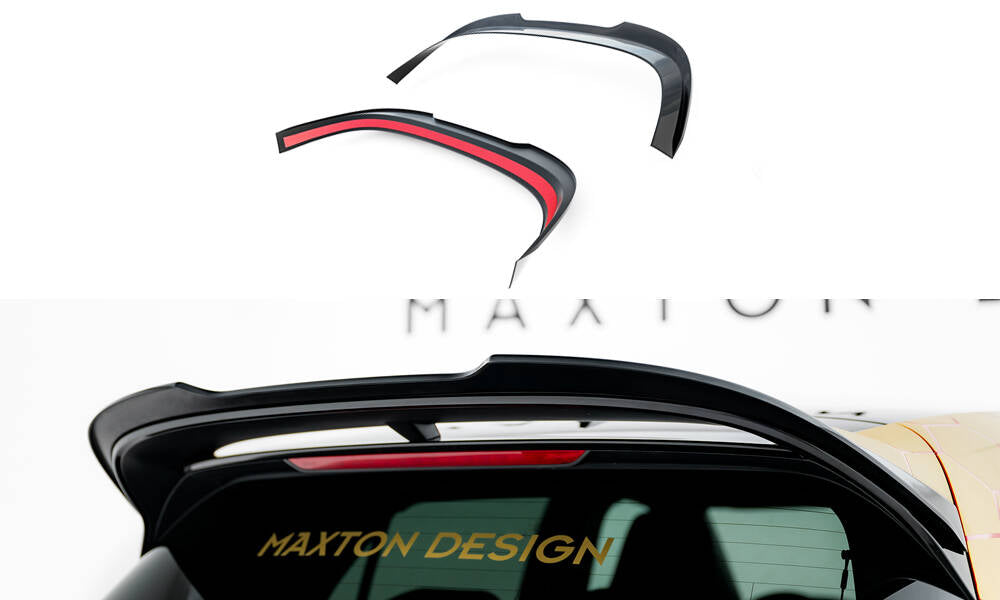 Maxton Design Spoiler CAP V.2 passend für VW Golf R-Performance Hatchback Mk8 Facelift schwarz Hochglanz
