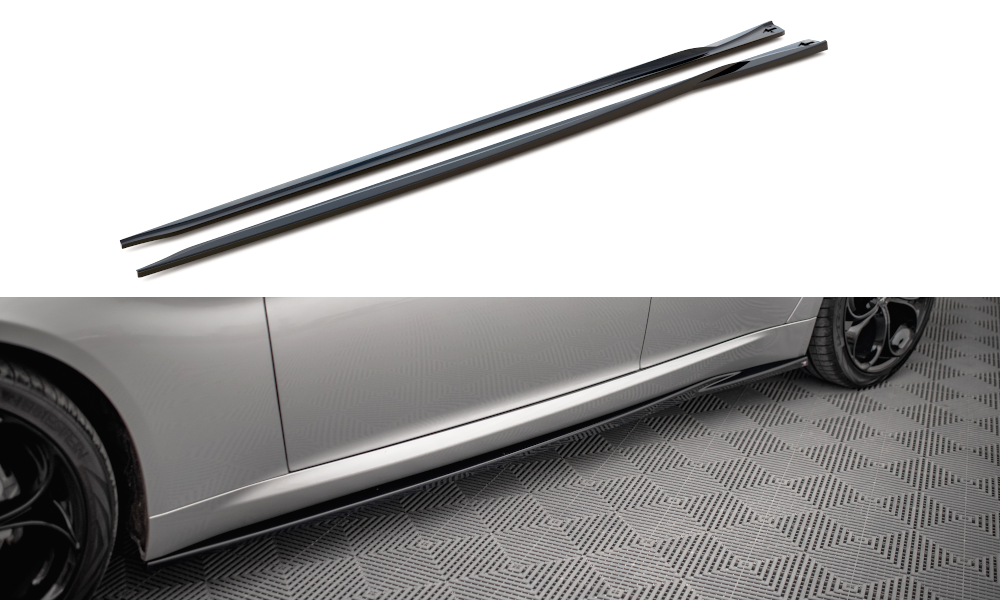 Maxton Design Street+ Seitenschweller Leisten passend für Alfa Romeo Giulia Sport schwarz Hochglanz