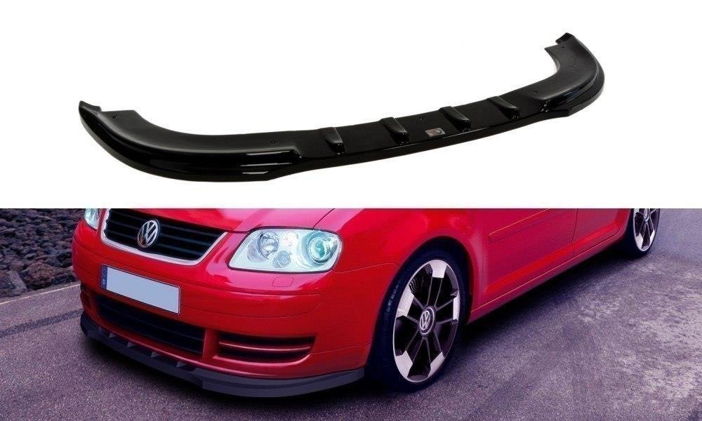 Maxton Design Street+ Spoilerlippe Front Ansatz passend für VW Touran Mk1 schwarz Hochglanz