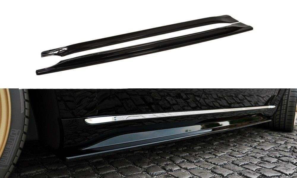 Maxton Design Street+ Seitenschweller Leisten passend für Jeep Grand Cherokee Summit WK2 Facelift schwarz Hochglanz