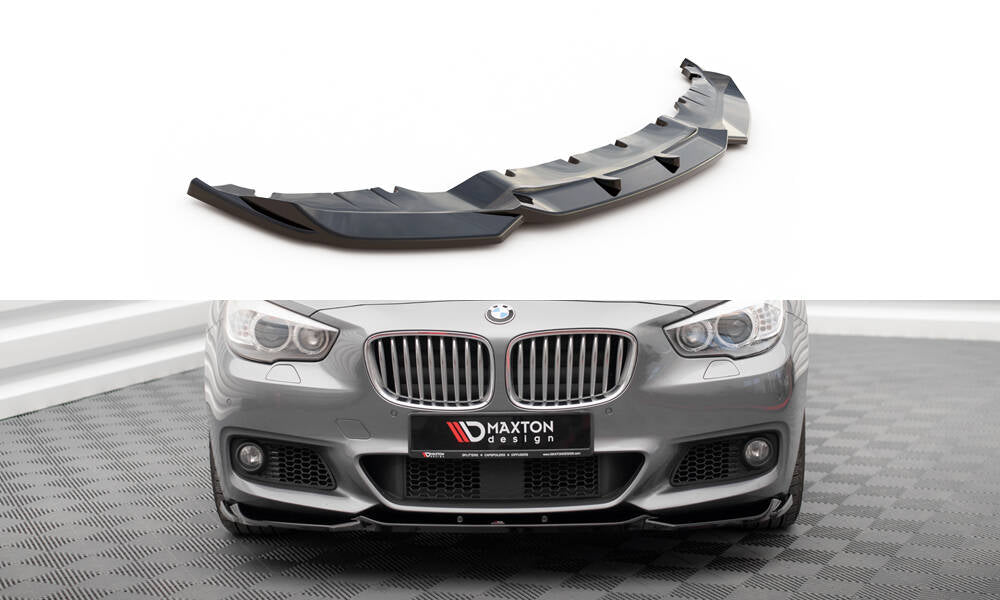 Maxton Design Street+ Spoilerlippe Front Ansatz passend für BMW 5er GT M-Paket F07 schwarz Hochglanz