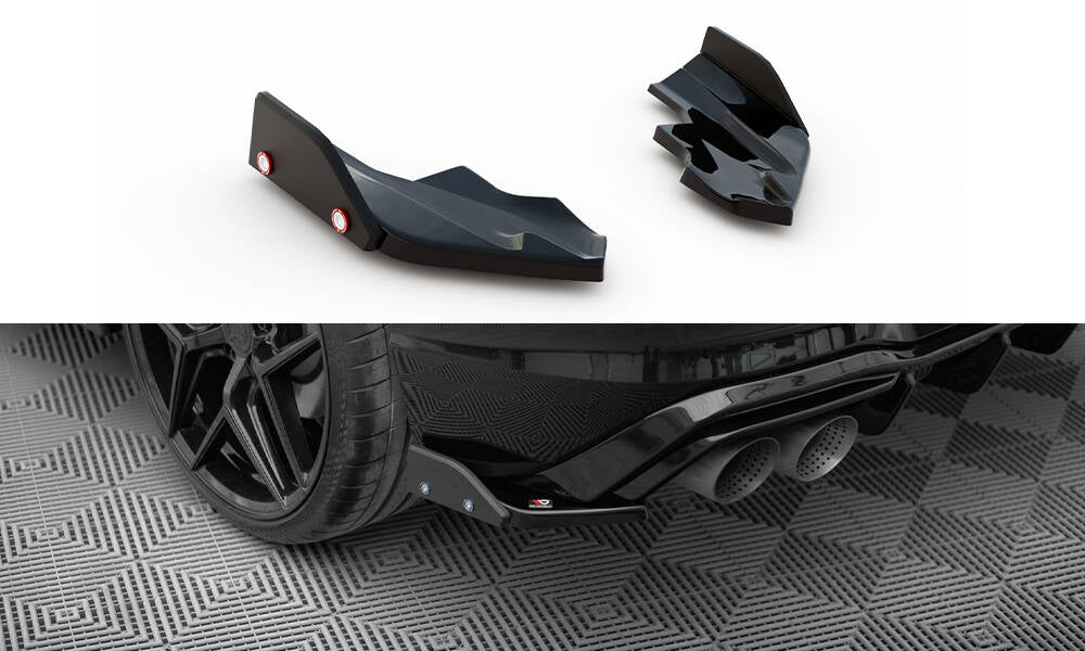 Maxton Design Heck Ansatz Flaps Diffusor V.6 + Flaps passend für VW Golf R Hatchback Mk8 Facelift