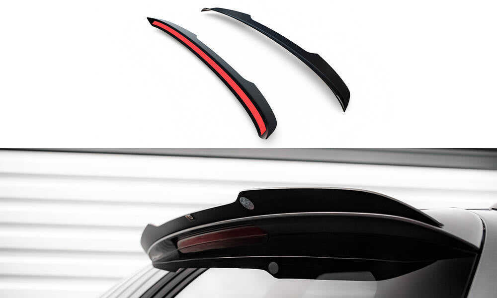 Maxton Design Spoiler CAP passend für Audi A4 S-Line / S4 Avant B8 Facelift schwarz Hochglanz