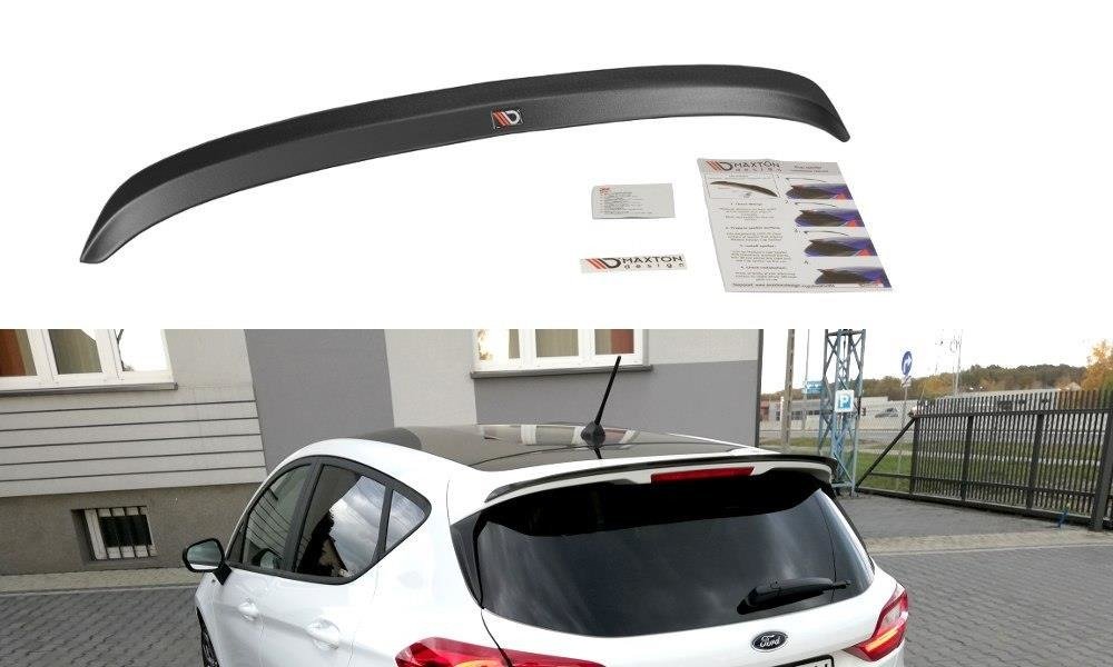 Maxton Design Spoiler CAP passend für Ford Fiesta Mk8 schwarz Hochglanz