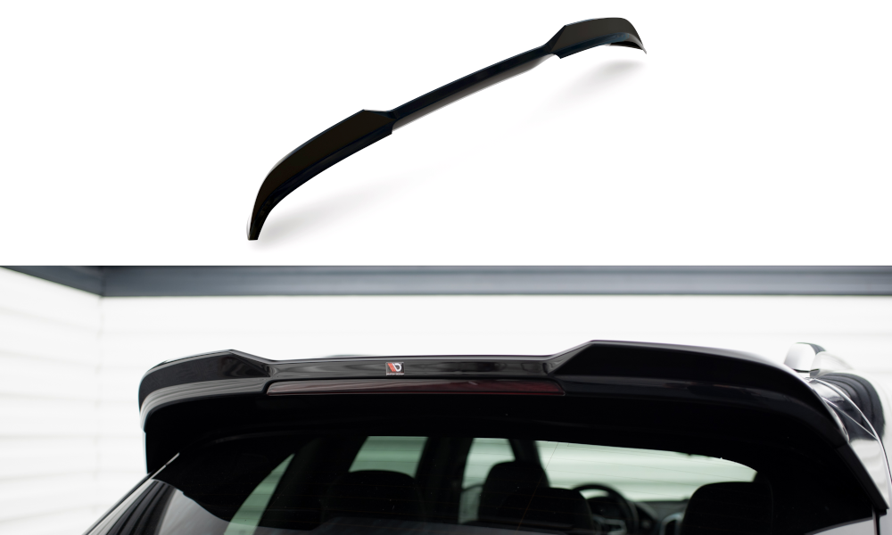 Maxton Design Spoiler CAP 3D passend für Porsche Cayenne Mk2 Facelift schwarz Hochglanz