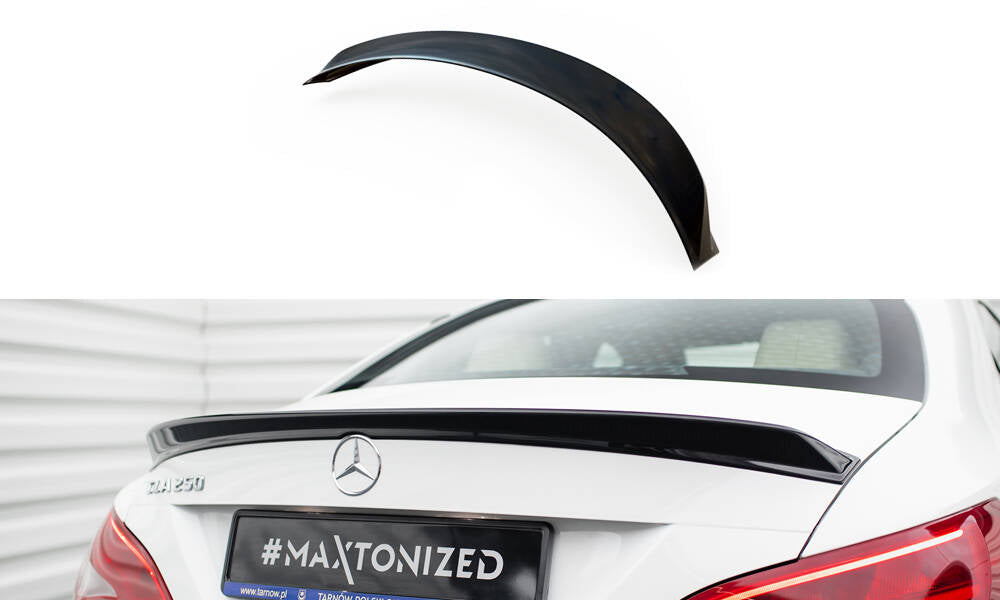 Maxton Design Spoiler CAP 3D passend für Mercedes-Benz CLA C117 Facelift schwarz Hochglanz