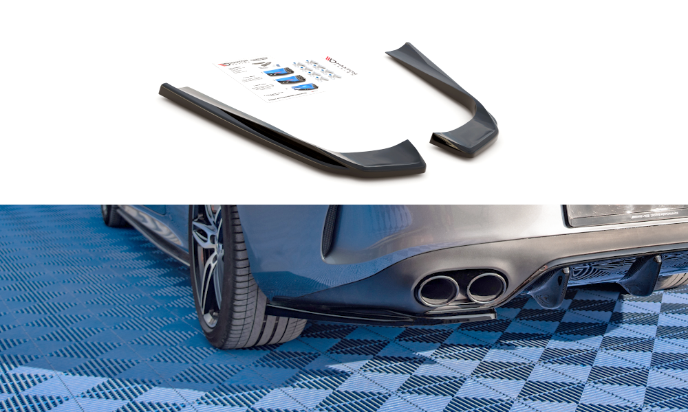 Maxton Design Heck Ansatz Flaps Diffusor passend für Mercedes-AMG E53 Coupe C238 / Cabriolet A238 schwarz Hochglanz