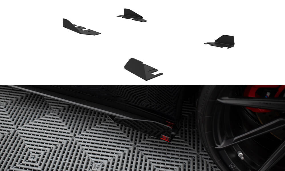 Maxton Design Seitenschweller Flaps passend für BMW M2 G87 schwarz Hochglanz