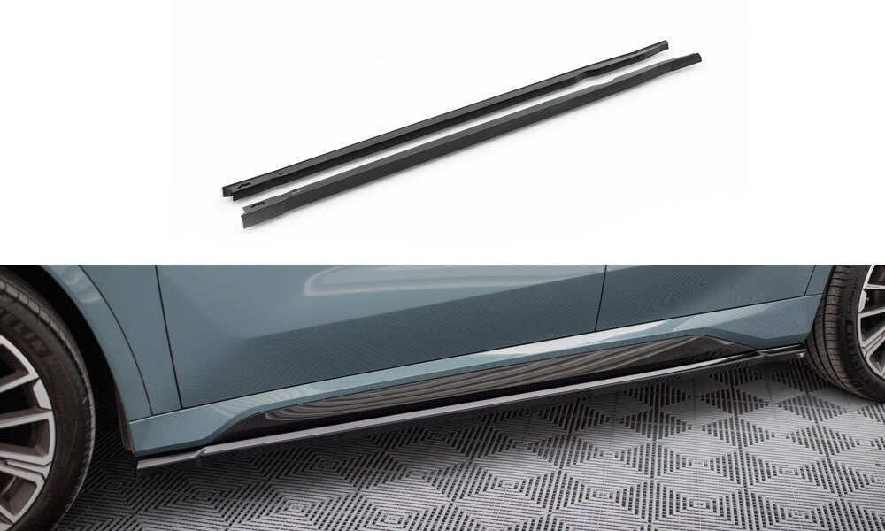 Maxton Design Street+ Seitenschweller Leisten passend für BMW X1 M35i U11 schwarz Hochglanz