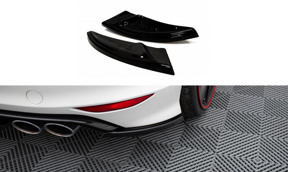 Maxton Design Heck Ansatz Flaps Diffusor V.1 passend für VW Golf 7 R / R-Line schwarz Hochglanz