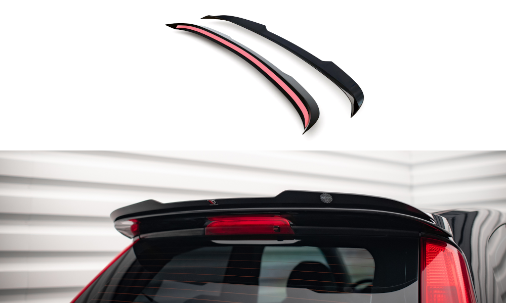 Maxton Design Spoiler CAP V.2 passend für Ford Fiesta ST Mk6 schwarz Hochglanz