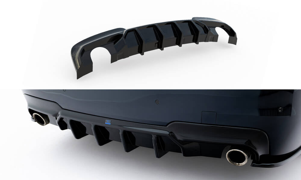Maxton Design Diffusor Heck Ansatz V.2 passend für BMW 5er M-Paket F10 / F11 (Einzelauspuff li. re.)