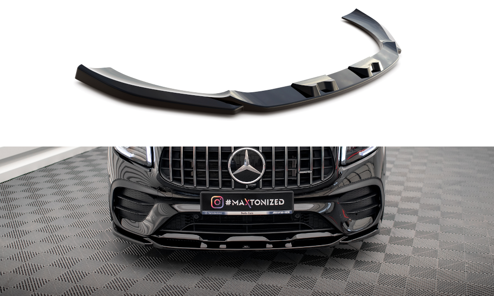 Maxton Design Street+ Spoilerlippe Front Ansatz V.2 passend für Mercedes-AMG GLB 35 / AMG-Line X247 schwarz Hochglanz