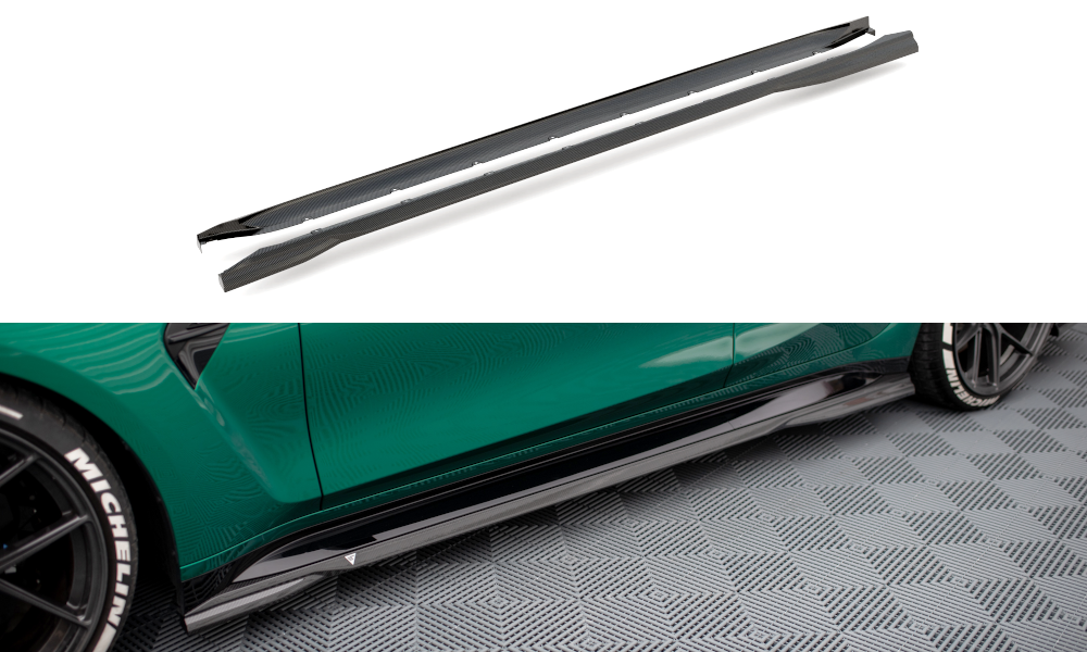 Maxton Design Prepreg Carbon Fiber Seitenschweller BMW M3 Limousine / Touring G80 / G81 für BMW M3 G80