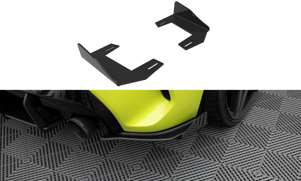 Maxton Design Hintere Seiten Flaps V.1 passend für BMW 1er M-Paket / M135i / 128ti F40 schwarz Hochglanz