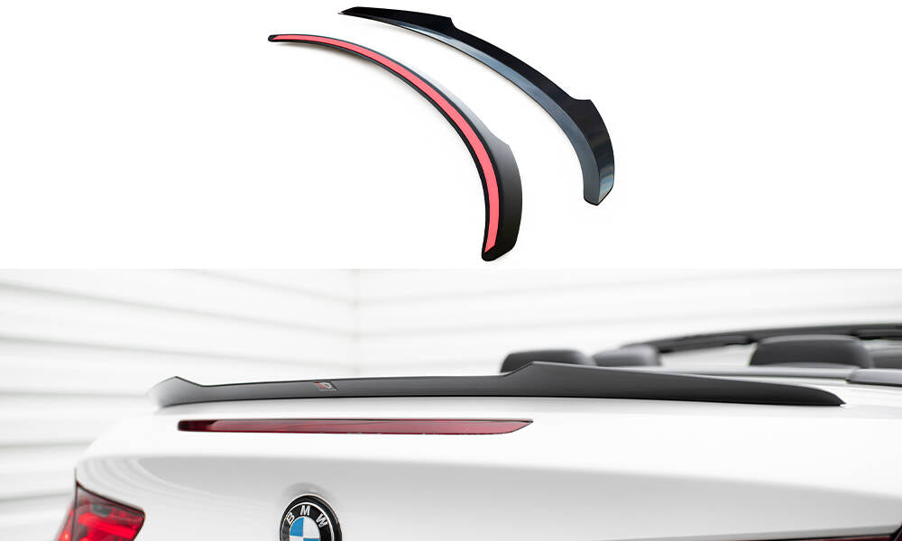Maxton Design Spoiler CAP passend für BMW M6 / 6 M-Paket Cabriolet F12 schwarz Hochglanz