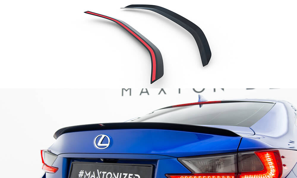 Maxton Design Spoiler CAP passend für Lexus RC Mk1 schwarz Hochglanz