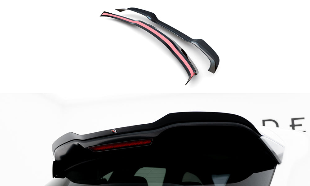 Maxton Design Spoiler CAP passend für Porsche Cayenne Turbo / Standard Mk2 schwarz Hochglanz